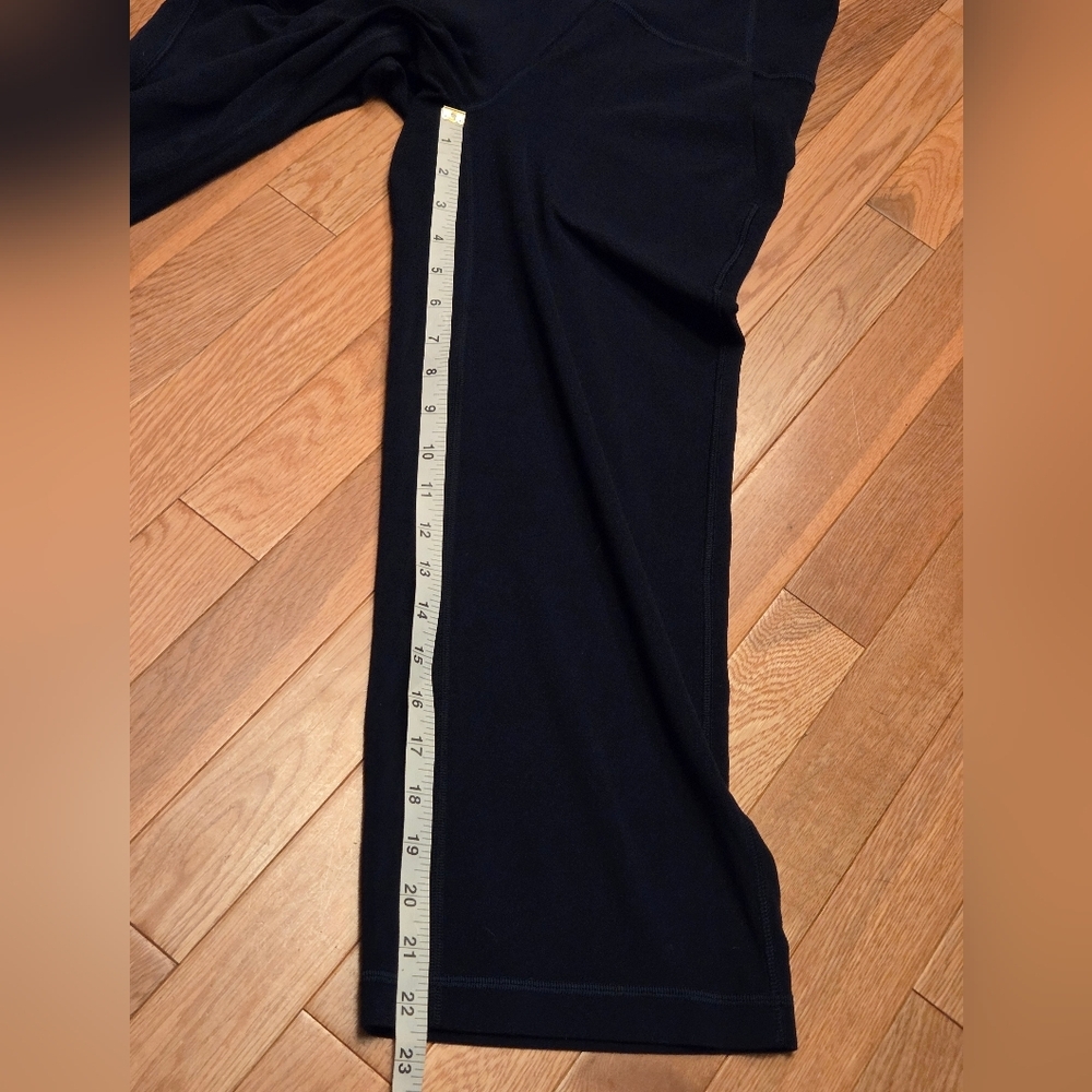 Lululemon High Rise Align Wide-Leg Cropped Pant 23" Navy Blue Size 2 - Picture 8 of 12